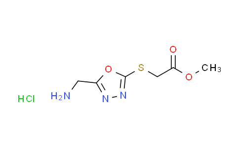 CAS No. 1094417-24-9, methyl {[5-(aminomethyl)-1,3,4-oxadiazol-2-yl]thio}acetate hydrochloride