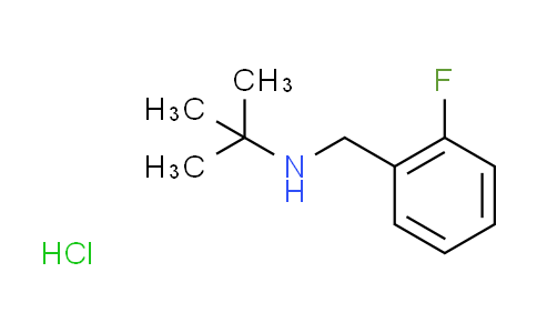 CAS No. 1050076-09-9, N-(2-fluorobenzyl)-2-methyl-2-propanamine hydrochloride
