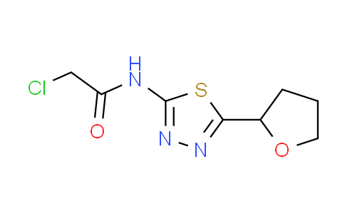 CAS No. 887345-06-4, 2-chloro-N-[5-(tetrahydro-2-furanyl)-1,3,4-thiadiazol-2-yl]acetamide