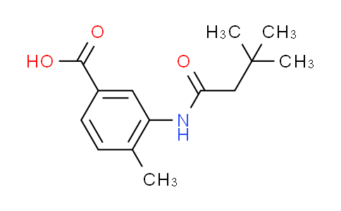 CAS No. 915921-64-1, 3-[(3,3-dimethylbutanoyl)amino]-4-methylbenzoic acid