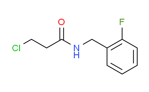 CAS No. 895367-68-7, 3-chloro-N-(2-fluorobenzyl)propanamide