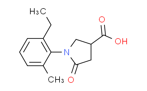 CAS No. 63674-54-4, 1-(2-ethyl-6-methylphenyl)-5-oxo-3-pyrrolidinecarboxylic acid