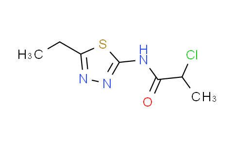 CAS No. 391864-00-9, 2-chloro-N-(5-ethyl-1,3,4-thiadiazol-2-yl)propanamide