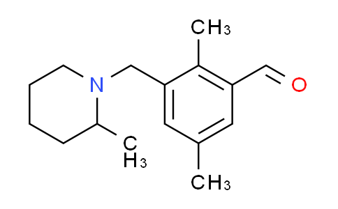 CAS No. 894213-68-4, 2,5-dimethyl-3-[(2-methyl-1-piperidinyl)methyl]benzaldehyde