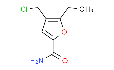 CAS No. 884588-32-3, 4-(chloromethyl)-5-ethyl-2-furamide
