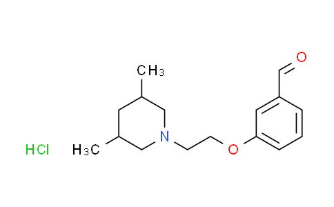 CAS No. 1349718-69-9, 3-[2-(3,5-dimethyl-1-piperidinyl)ethoxy]benzaldehyde hydrochloride