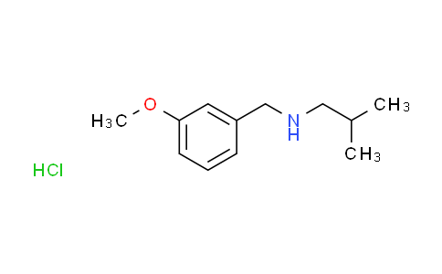 CAS No. 1051363-49-5, N-(3-methoxybenzyl)-2-methyl-1-propanamine hydrochloride