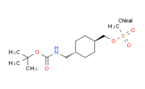 CAS No. 180046-36-0, ((1R,4R)-4-(((tert-Butoxycarbonyl)amino)methyl)cyclohexyl)methyl methanesulfonate