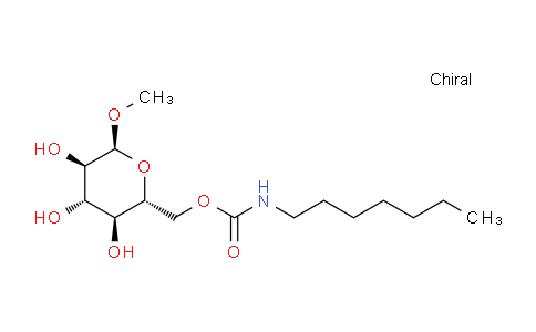 CAS No. 115457-83-5, ((2R,3S,4S,5R,6S)-3,4,5-Trihydroxy-6-methoxytetrahydro-2H-pyran-2-yl)methyl heptylcarbamate
