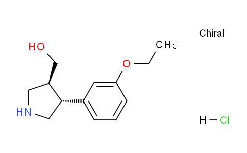 CAS No. 1217692-14-2, ((3S,4R)-4-(3-Ethoxyphenyl)pyrrolidin-3-yl)methanol hydrochloride