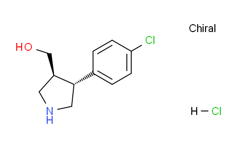 CAS No. 1217780-42-1, ((3S,4R)-4-(4-Chlorophenyl)pyrrolidin-3-yl)methanol hydrochloride