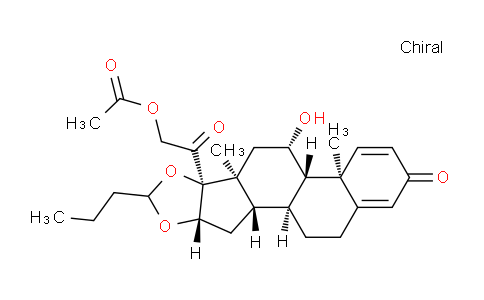CAS No. 51333-05-2, (11b,16a)-21-(Acetyloxy)-16,17-[butylidenebis(oxy)]-11-hydroxy-pregna-1,4-diene-3,20-dione