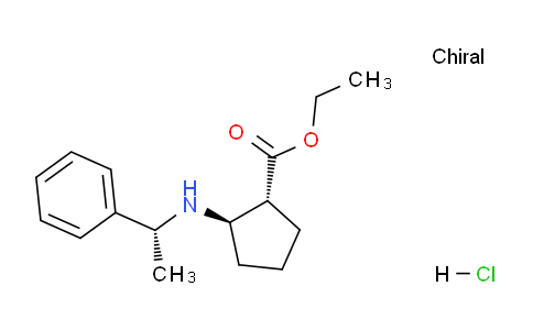 CAS No. 163877-11-0, (1R,2R)-Ethyl 2-(((R)-1-phenylethyl)amino)cyclopentanecarboxylate hydrochloride