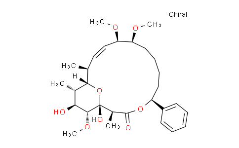 CAS No. 122547-72-2, (1R,2S,5S,10S,11R,14S,15S,16S,17S,18R,E)-1,17-Dihydroxy-10,11,18-trimethoxy-2,14,16-trimethyl-5-phenyl-4,19-dioxabicyclo[13.3.1]nonadec-12-en-3-one