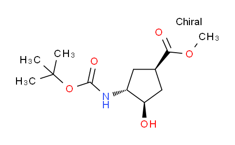 CAS No. 321744-18-7, (1R,3R,4R)-Methyl 3-((tert-butoxycarbonyl)amino)-4-hydroxycyclopentanecarboxylate