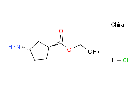 CAS No. 1202412-16-5, (1R,3S)-Ethyl 3-aminocyclopentanecarboxylate hydrochloride