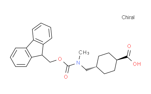 CAS No. 173690-50-1, (1R,4R)-4-(((((9H-Fluoren-9-yl)methoxy)carbonyl)(methyl)amino)methyl)cyclohexanecarboxylic acid