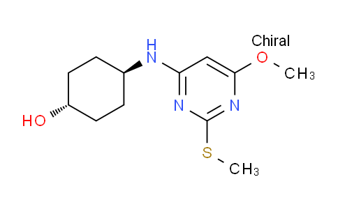 CAS No. 1353954-26-3, (1R,4R)-4-(6-Methoxy-2-methylsulfanyl-pyrimidin-4-ylamino)-cyclohexanol