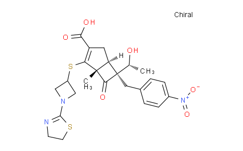 CAS No. 161715-20-4, (1R,5S,6S)-2-((1-(4,5-Dihydrothiazol-2-yl)azetidin-3-yl)thio)-6-((R)-1-hydroxyethyl)-1-methyl-6-(4-nitrobenzyl)-7-oxobicyclo[3.2.0]hept-2-ene-3-carboxylic acid