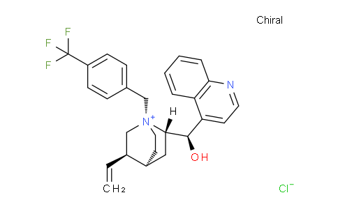CAS No. 104761-88-8, (1S,2S,4S,5R)-2-((R)-Hydroxy(quinolin-4-yl)methyl)-1-(4-(trifluoromethyl)benzyl)-5-vinylquinuclidin-1-ium chloride