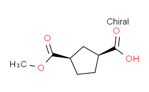 CAS No. 96443-42-4, (1S,3R)-3-(Methoxycarbonyl)cyclopentanecarboxylic acid