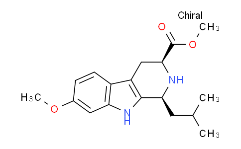 CAS No. 107447-05-2, (1S,3S)-Methyl 1-isobutyl-7-methoxy-2,3,4,9-tetrahydro-1H-pyrido[3,4-b]indole-3-carboxylate