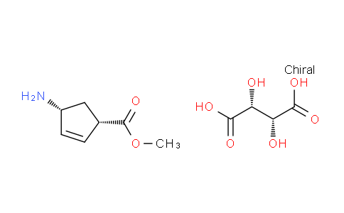 CAS No. 419563-22-7, (1S,4R)-Methyl 4-aminocyclopent-2-enecarboxylate (2R,3R)-2,3-dihydroxysuccinate