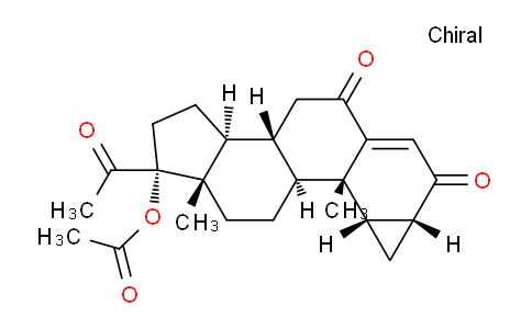 CAS No. 17184-05-3, (2aR,3aS,3bS,3cS,5aS,6R,8aS,8bR)-6-Acetyl-3b,5a-dimethyl-2,10-dioxo-2,2a,3,3a,3b,3c,4,5,5a,6,7,8,8a,8b,9,10-hexadecahydrocyclopenta[a]cyclopropa[g]phenanthren-6-yl acetate