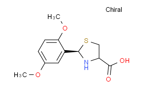 CAS No. 637032-01-0, (2R)-2-(2,5-Dimethoxyphenyl)thiazolidine-4-carboxylic acid
