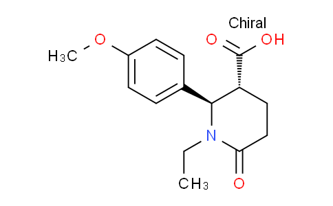 CAS No. 1212189-30-4, (2R,3R)-1-Ethyl-2-(4-methoxyphenyl)-6-oxopiperidine-3-carboxylic acid