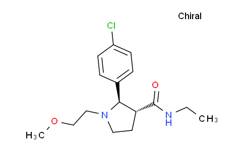 CAS No. 1013792-04-5, (2R,3R)-2-(4-chlorophenyl)-N-ethyl-1-(2-methoxyethyl)pyrrolidine-3-carboxamide