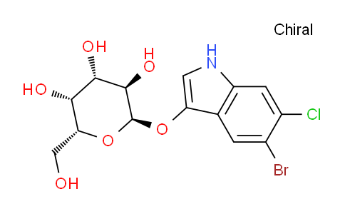CAS No. 198402-60-7, (2R,3R,4S,5R,6R)-2-((5-Bromo-6-chloro-1H-indol-3-yl)oxy)-6-(hydroxymethyl)tetrahydro-2H-pyran-3,4,5-triol
