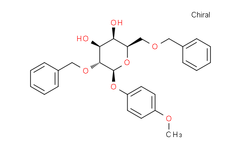 CAS No. 159922-50-6, (2R,3R,4S,5R,6S)-5-(Benzyloxy)-2-((benzyloxy)methyl)-6-(4-methoxyphenoxy)tetrahydro-2H-pyran-3,4-diol
