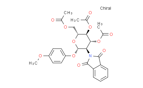 CAS No. 138906-41-9, (2R,3S,4R,5R,6S)-2-(Acetoxymethyl)-5-(1,3-dioxoisoindolin-2-yl)-6-(4-methoxyphenoxy)tetrahydro-2H-pyran-3,4-diyl diacetate