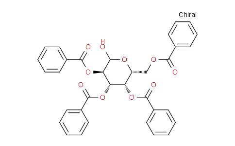 CAS No. 627466-84-6, (2R,3S,4S,5R)-2-((Benzoyloxy)methyl)-6-hydroxytetrahydro-2H-pyran-3,4,5-triyl tribenzoate