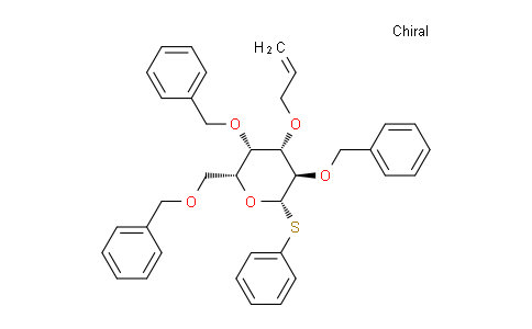 CAS No. 1017587-57-3, (2R,3S,4S,5R,6S)-4-(Allyloxy)-3,5-bis(benzyloxy)-2-((benzyloxy)methyl)-6-(phenylthio)tetrahydro-2H-pyran