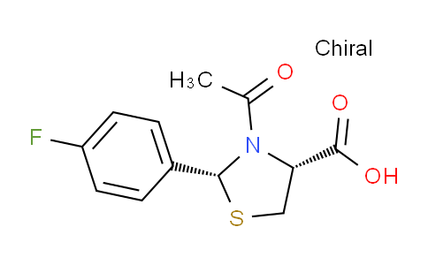 CAS No. 110078-80-3, (2R,4R)-3-Acetyl-2-(4-fluorophenyl)thiazolidine-4-carboxylic acid