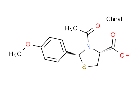 CAS No. 110078-83-6, (2R,4R)-3-Acetyl-2-(4-methoxyphenyl)thiazolidine-4-carboxylic acid