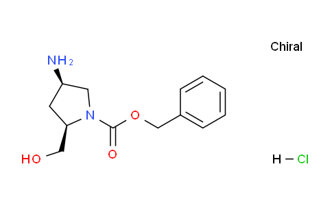 CAS No. 1279026-43-5, (2R,4R)-Benzyl 4-amino-2-(hydroxymethyl)pyrrolidine-1-carboxylate hydrochloride