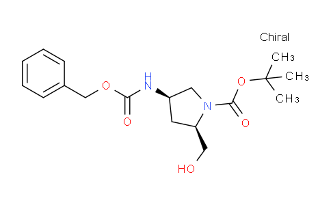 CAS No. 1932593-75-3, (2R,4R)-tert-Butyl 4-(((benzyloxy)carbonyl)amino)-2-(hydroxymethyl)pyrrolidine-1-carboxylate