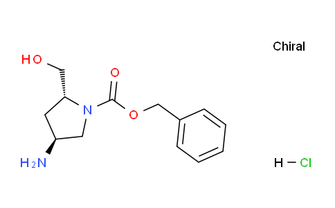 CAS No. 1279029-17-2, (2R,4S)-Benzyl 4-amino-2-(hydroxymethyl)pyrrolidine-1-carboxylate hydrochloride