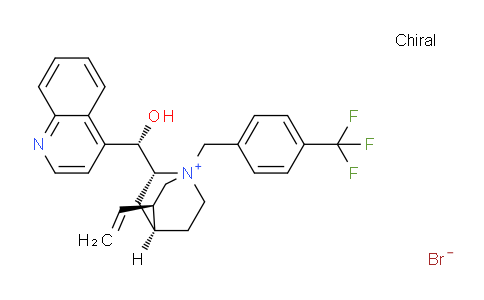 CAS No. 95088-20-3, (2R,4S,5R)-2-((S)-Hydroxy(quinolin-4-yl)methyl)-1-(4-(trifluoromethyl)benzyl)-5-vinylquinuclidin-1-ium bromide