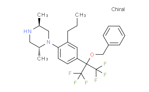 CAS No. 1669400-98-9, (2R,5S)-1-(4-(2-(Benzyloxy)-1,1,1,3,3,3-hexafluoropropan-2-yl)-2-propylphenyl)-2,5-dimethylpiperazine