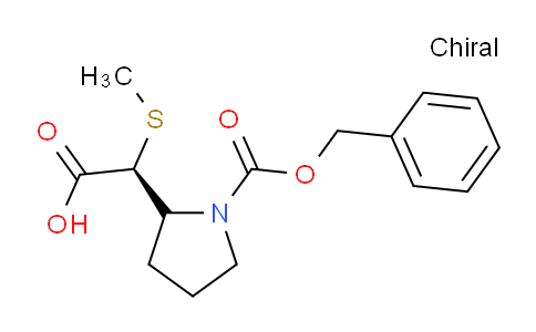 CAS No. 1354001-01-6, (2S)-2-(1-((Benzyloxy)carbonyl)pyrrolidin-2-yl)-2-(methylthio)acetic acid