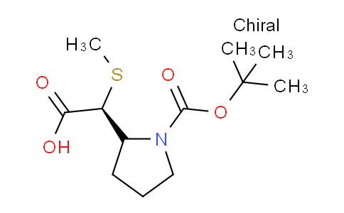 CAS No. 77489-32-8, (2S)-2-(1-(tert-Butoxycarbonyl)pyrrolidin-2-yl)-2-(methylthio)acetic acid