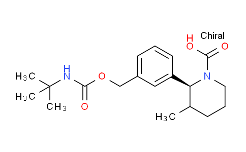 CAS No. 1420466-57-4, (2S)-2-(3-(((tert-Butylcarbamoyl)oxy)methyl)phenyl)-3-methylpiperidine-1-carboxylic acid