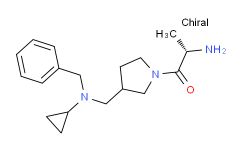 CAS No. 1354023-86-1, (2S)-2-Amino-1-(3-((benzyl(cyclopropyl)amino)methyl)pyrrolidin-1-yl)propan-1-one