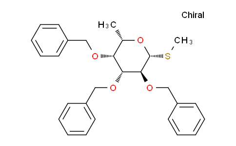 CAS No. 107802-80-2, (2S,3R,4R,5S,6R)-3,4,5-Tris(benzyloxy)-2-methyl-6-(methylthio)tetrahydro-2H-pyran