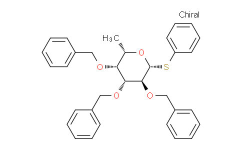 CAS No. 167612-35-3, (2S,3R,4R,5S,6R)-3,4,5-Tris(benzyloxy)-2-methyl-6-(phenylthio)tetrahydro-2H-pyran
