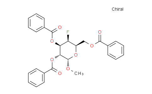 CAS No. 84065-98-5, (2S,3R,4R,5S,6R)-6-((Benzoyloxy)methyl)-5-fluoro-2-methoxytetrahydro-2H-pyran-3,4-diyl dibenzoate
